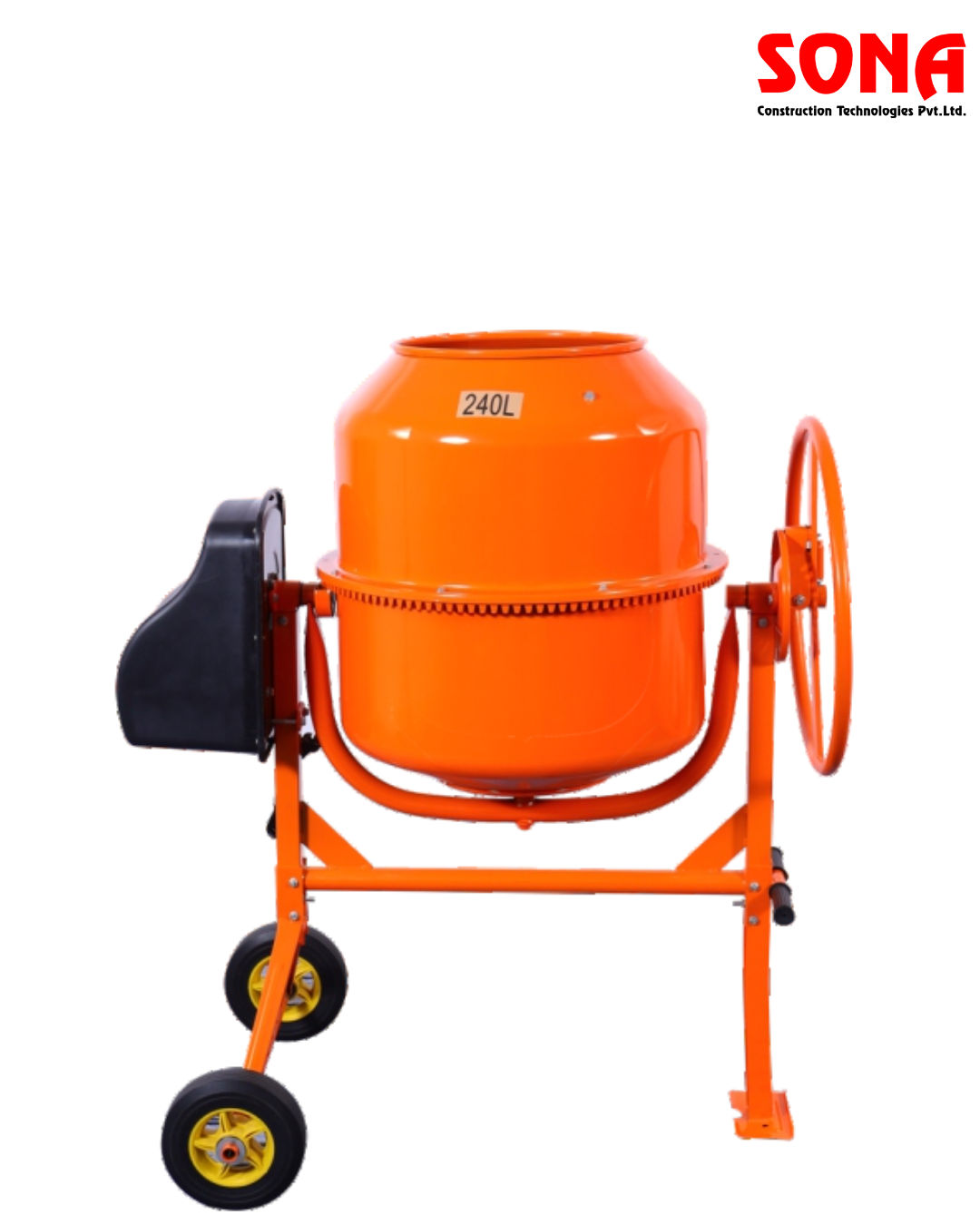 Mini Concrete Mixer- 240 Liters(Steering Type) - Get Best Price